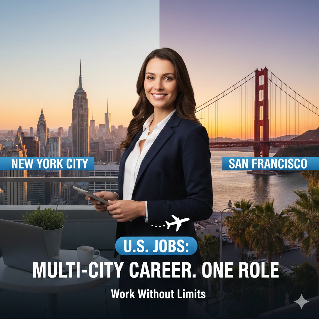 U.S. Jobs Let You Work in Multiple Cities Without Changing Roles